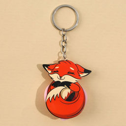 Брелок мялка для ключей Лисичка с сердечком 4.6?7 см - Сима-ленд фото 5