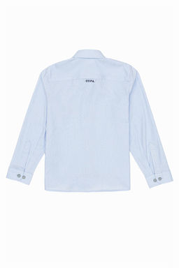 Рубашка голубая для мальчика Uzunkol Basic - U.s. polo assn фото 5