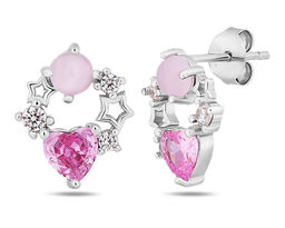 Серьги, розовый кварц, Z-23803