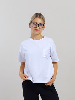 CRB wear / CWJG 63912-20 Джемпер для девочки,белый/Ex.Cherubino