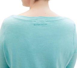 Блузка с рукавами 3/4, цвета бирюзы - Tom tailor фото 6