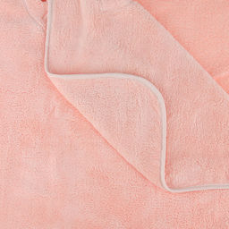 Полотенце из микрофибры "Счастливчик" 70х140см, полиэстер 100%, с вышивкой "Be happy", розовый (Китай)