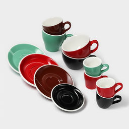 Кофейная пара фарфоровая Magistro Coffee time, 2 предмета: чашка 200 мл, блюдце d=14,5 см, цвет чёрный  фото 12