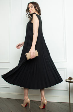 Платье-гофре черный - Donna saggia фото 3