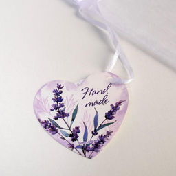 Цена за 10 шт. Мешочек подарочный органза белый «Лаванда», с шильдиком, 19 х 28 см +/- 1.5 см