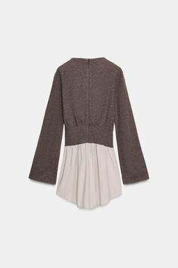 CONTRAST DRESS WITH STUDS - Zara фото 5
