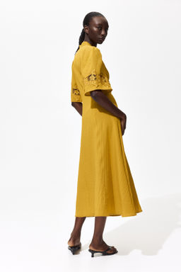 Vestido efecto arrugado con bordado ingl?s - H&m фото 6