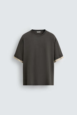 CONTRAST SLEEVE T-SHIRT - Zara фото 7