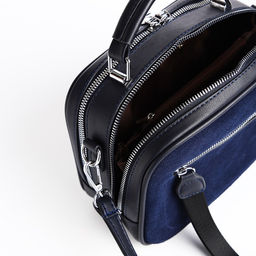 Сумка-саквояж на молнии, цвет синий - Simaland фото 7