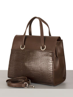 LACCOMA сумка WJD6707-коричневый эко кожа хлопок фото 5