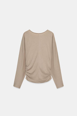 SIDE DRAPED T-SHIRT - Zara фото 6