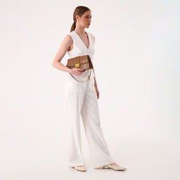 Сумка женская мессенджер TEXTURA на клапане, 26×8.5×14 см, светло-коричневая