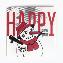 Новогодний подарочный набор термос и носки 3 пары KAFTAN Bad Santa, размер 41-44 (27-29 см)  фото 12