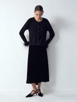 ЕМКА / Кардиган с перьями - Emka фото 3