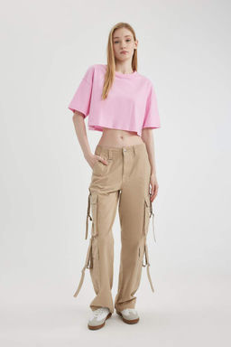 Классная базовая футболка свободного кроя с короткими рукавами - Defacto фото 2