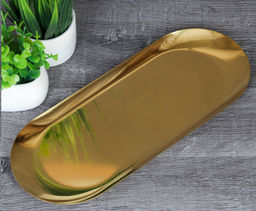 Блюдо 30х12 см металл/ 730848-gold /уп 100/