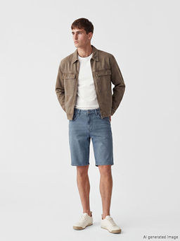 Джинсовые шорты Slim Fit мужские