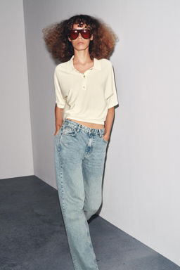 ZW COLLECTION RELAXED MID-WAIST JEANS - Zara фото 9