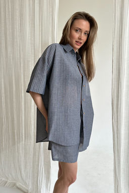 Костюм женский SET084/01/Серо-голубой, белый - M&G all natural фото 7