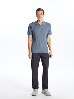 Polo Yaka K?sa Kollu Erkek Triko Kazak