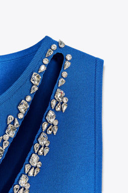 JEWEL CUT OUT KNIT DRESS - Zara фото 7