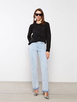 Bisiklet Yaka D?z Uzun Kollu Kad?n Triko H?rka