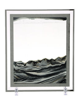 Песочные часы-картина, 30×25 см, антистресс, песок чёрный