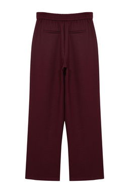 Bordo Straight/Duz Kesim Dokuma Kumas Pantolon TWOAW22PL0321