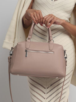 Женская кожаная сумка Richet 2881LN 757 Пудра  фото 5