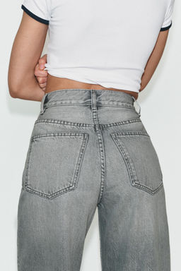 JEANS TRF EXTRA WIDE LEG TIRO ALTO / Gris claro - Zara фото 6