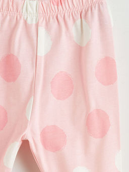 Beli Lastikli Bask?l? K?z Bebek Pijama Alt