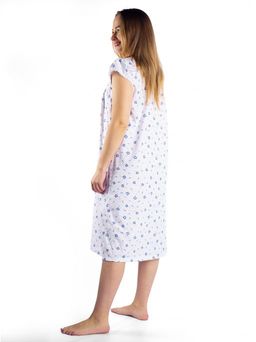 Ночная сорочка женская кулирка "НОЧЬ ЗОНТИК" ГОЛУБОЙ