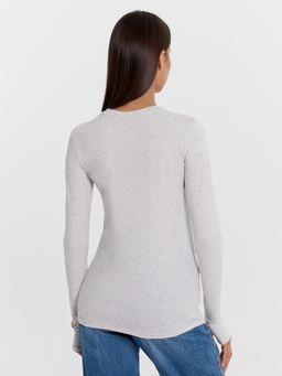 Джемпер женский в меланжево-сером цвете серый меланж 4306-А 122889 - Mark formelle фото 4
