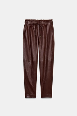 FAUX LEATHER TROUSERS - Zara фото 7