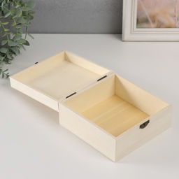 Шкатулка для росписи дерево «Квадратная», замок-пряжка, 16×16×8 см