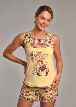 Пижама с шортами ДИЕТА (лимон №9)