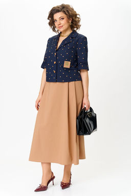 Костюм Aira Style 24120А капучино+синий