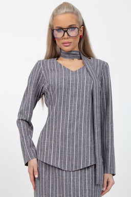 Костюм Студио (полоска/серый) - Эльза фото 3