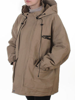3096 DK. BEIGE Куртка демисезонная женская (100% гр. холлофайбер) - Фабричный китай фото 5