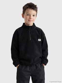 Dik Yaka Erkek ?ocuk Polar Sweatshirt
