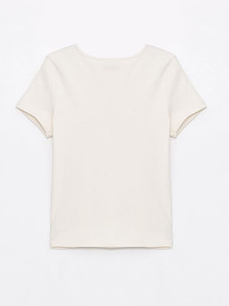 Bisiklet Yaka Basic K?sa Kollu K?z ?ocuk Ti??rt - Waikiki фото 2