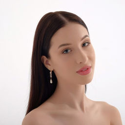 Серьги с жемчугом Колосок капля, цвет МИКС