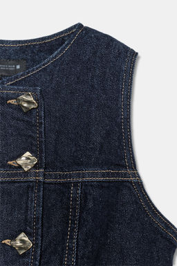 CHALECO Z1975 ENTALLADO DENIM / Azul - Zara фото 8