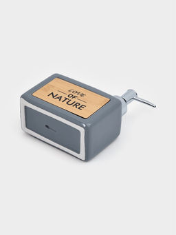 Дозатор для моющего средства с подставкой для губки SAVANNA «Природа», 450 мл, серый