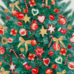 Набор сервировочных салфеток «Этель» Golden Christmas, 40×40 см - 4 шт., 100% хлопок, саржа 190 г/м²