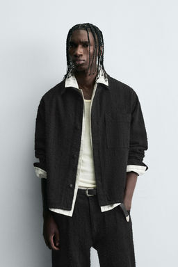 TEXTURED JACQUARD DENIM SHIRT - Zara фото 2