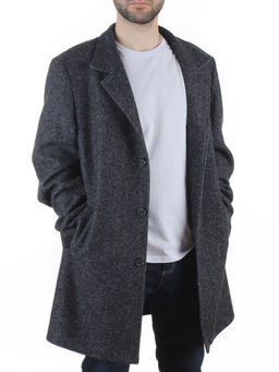 475675832 DK. GRAY Пальто Френч демисезонное мужское (65% шерсть, 35% кашемир)