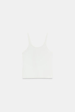 TOP TIRANTES INTERLOCK / Blanco roto
