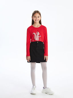 Bisiklet Yaka K?z ?ocuk Ti??rt - Waikiki фото 4