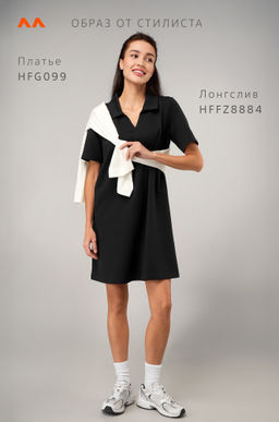 Женское базовое платье - поло Happyfox